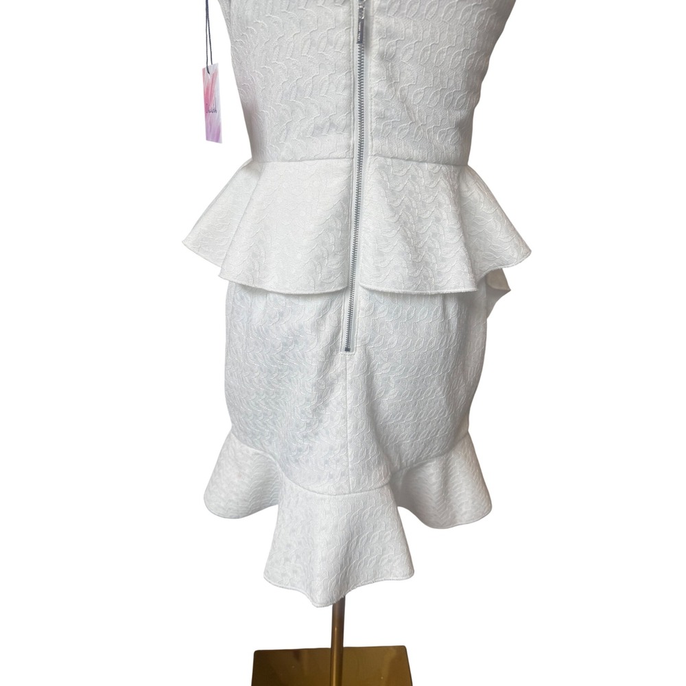 Chicwish Ruffle Halter Statement Mini Dress Size S NWT Homecoming Coquette Chic - Picture 8 of 11